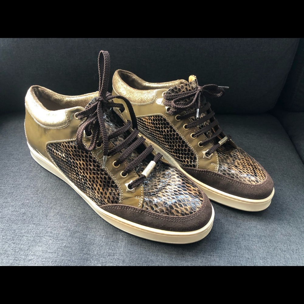 Snakeskin Jimmy Choo Sneakers